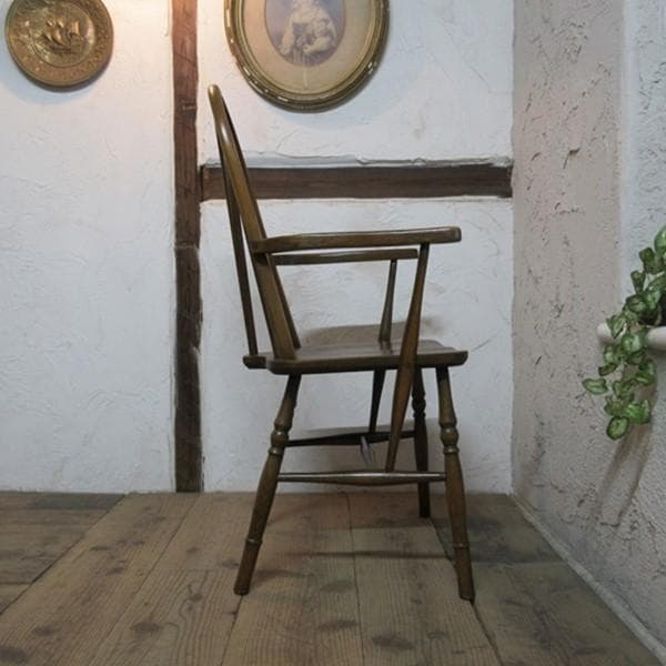 イギリス アンティーク 家具 アームチェア ウィンザーチェア 椅子 4726e