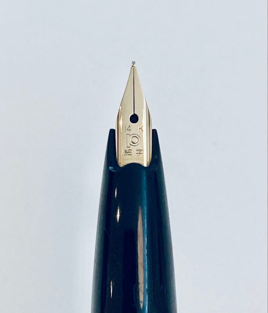 ペン先14K◆プラチナ 高級万年筆 Platinum ショート 14金 ブラック