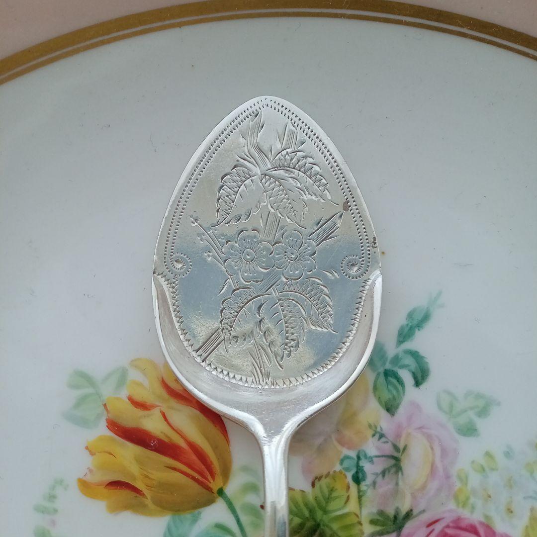 アンティークシルバー ジャムスプーン 英国 純銀 スターリングシルバー イギリス