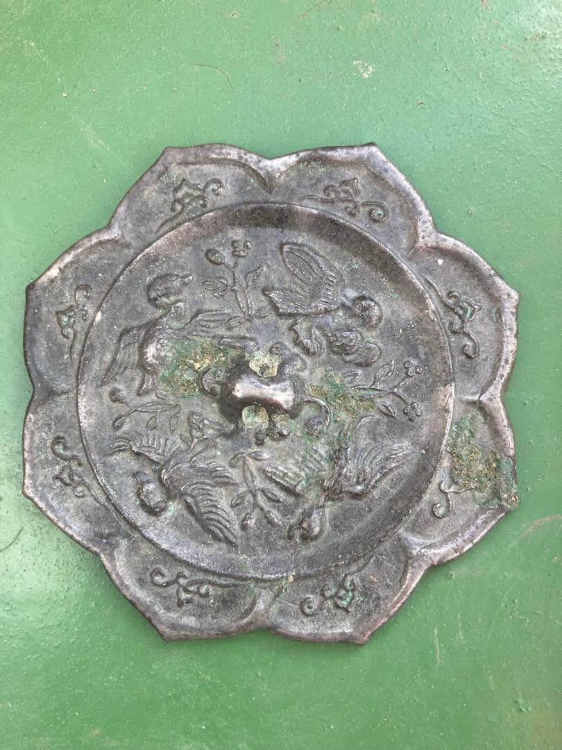 中国 唐代　海獣葡萄鏡