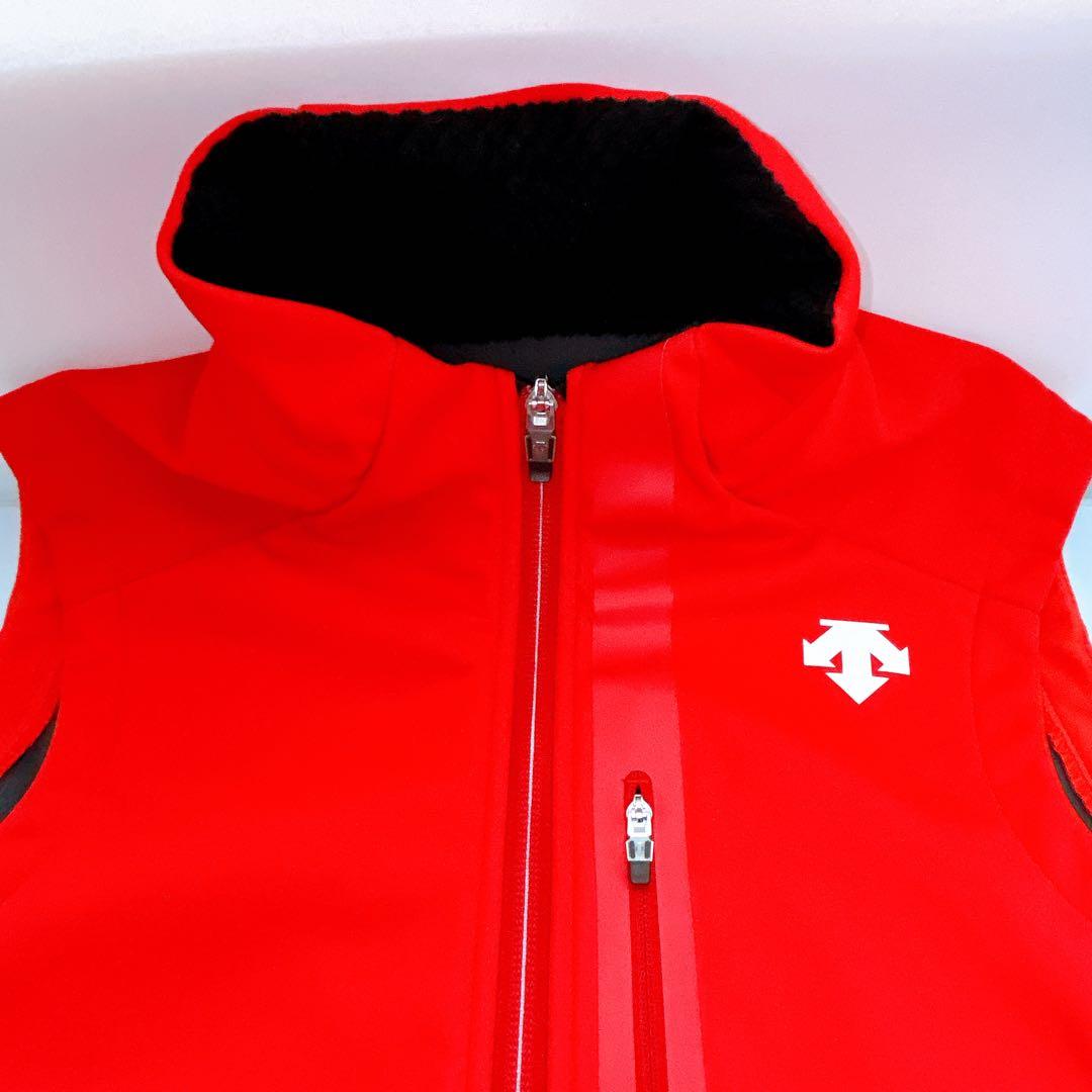 【美品】スキーウェア デサント ソフトシェルベスト DWUSJK63 SS