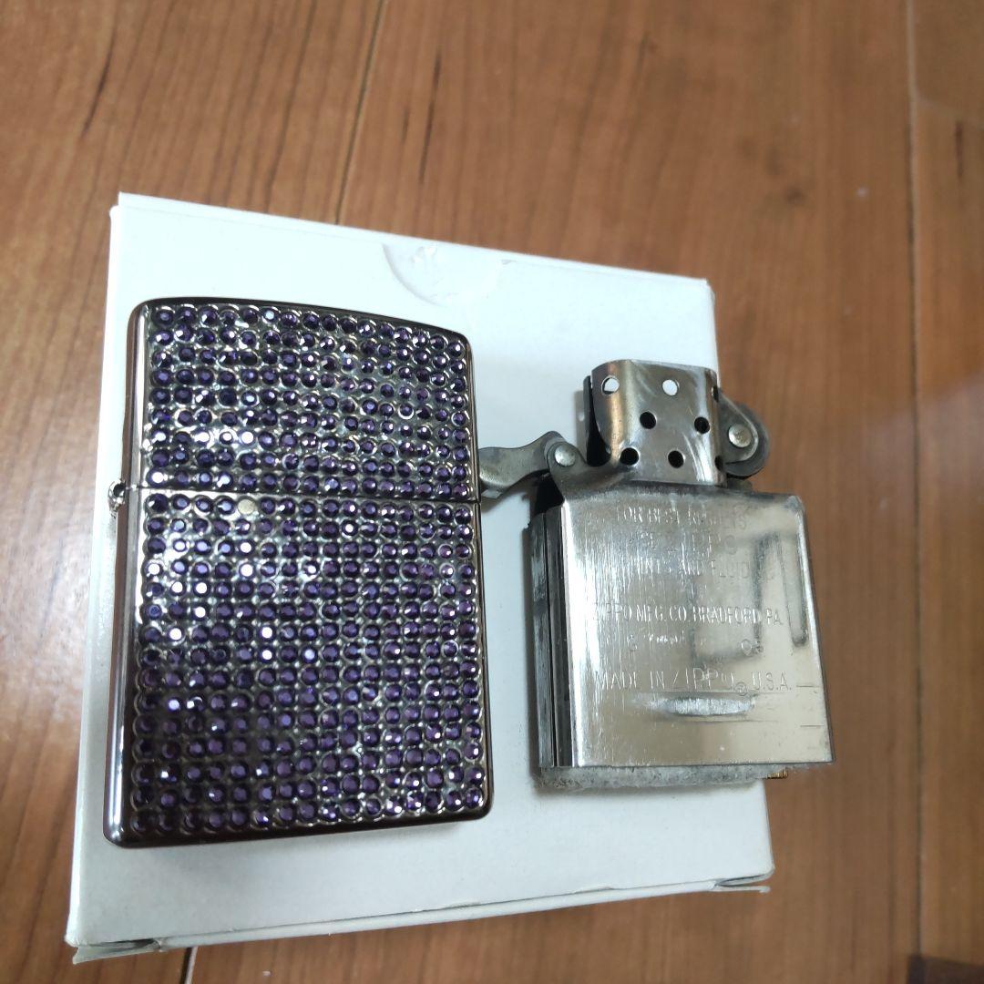 ZIPPO 両面スワロフスキー貼付け・飾箱