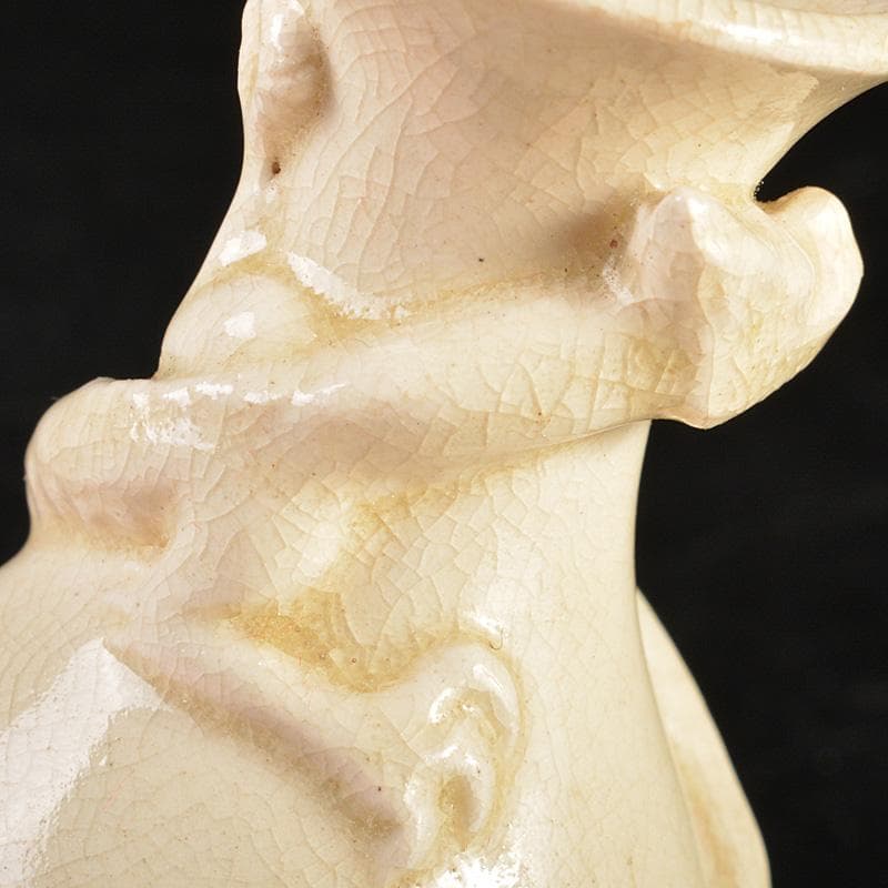 薩摩焼　白薩摩　龍貼り付け　振出　合わせ箱　V　R7395