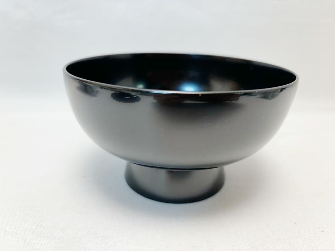 未使用 懐石道具 能登国 ぬし小西玄州 木製黒塗 利休本型 汁椀6客揃 共箱