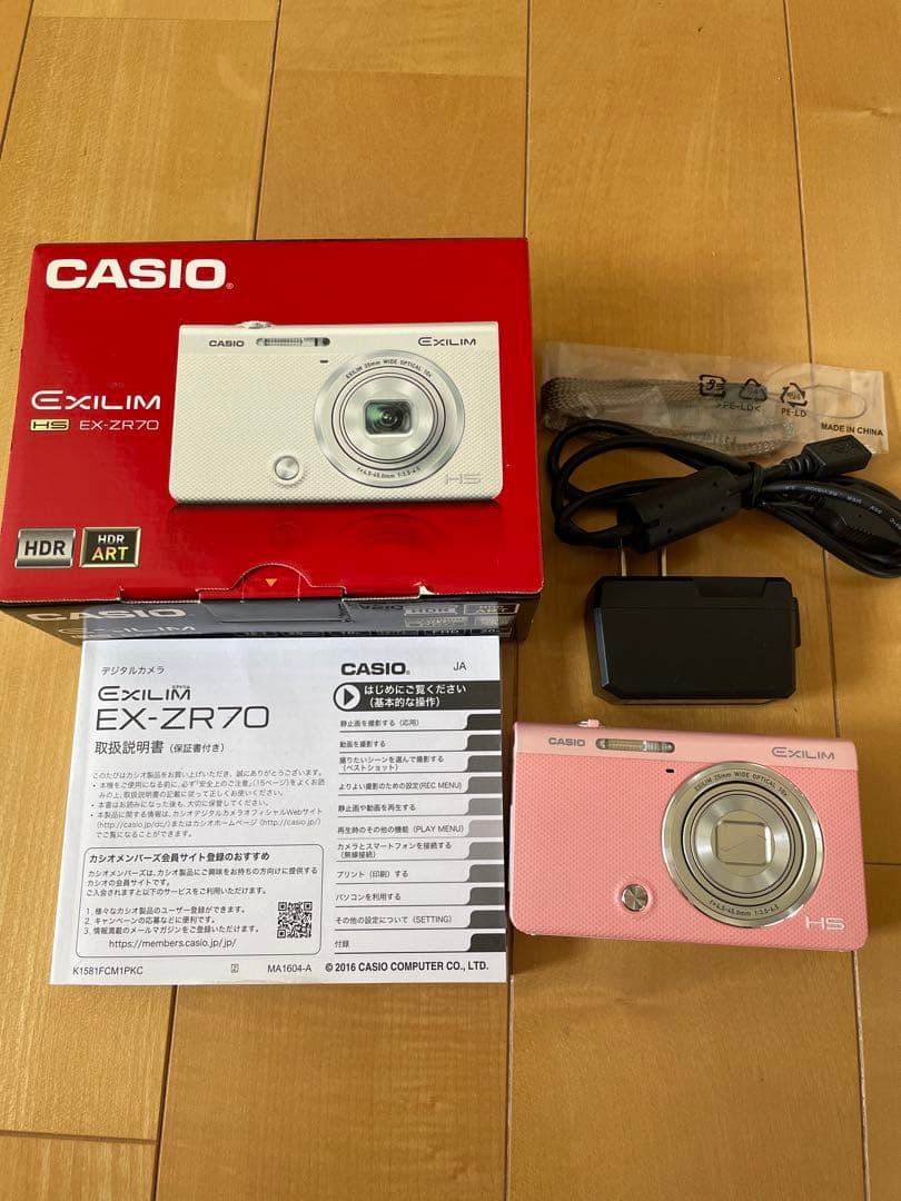 【美品】CASIO デジタルカメラ EXILIM EX-ZR70 ピンク 自撮