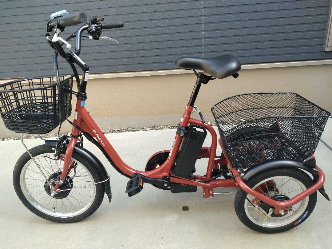 美品 e-parton ロータイプ電動アシスト三輪車 電動自転車 BEPN-18