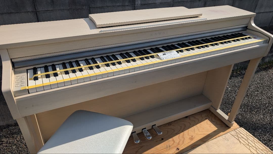 送料込み KAWAI 電子ピアノ CN25A 15年製 激激憧れ可愛いホワイト♥