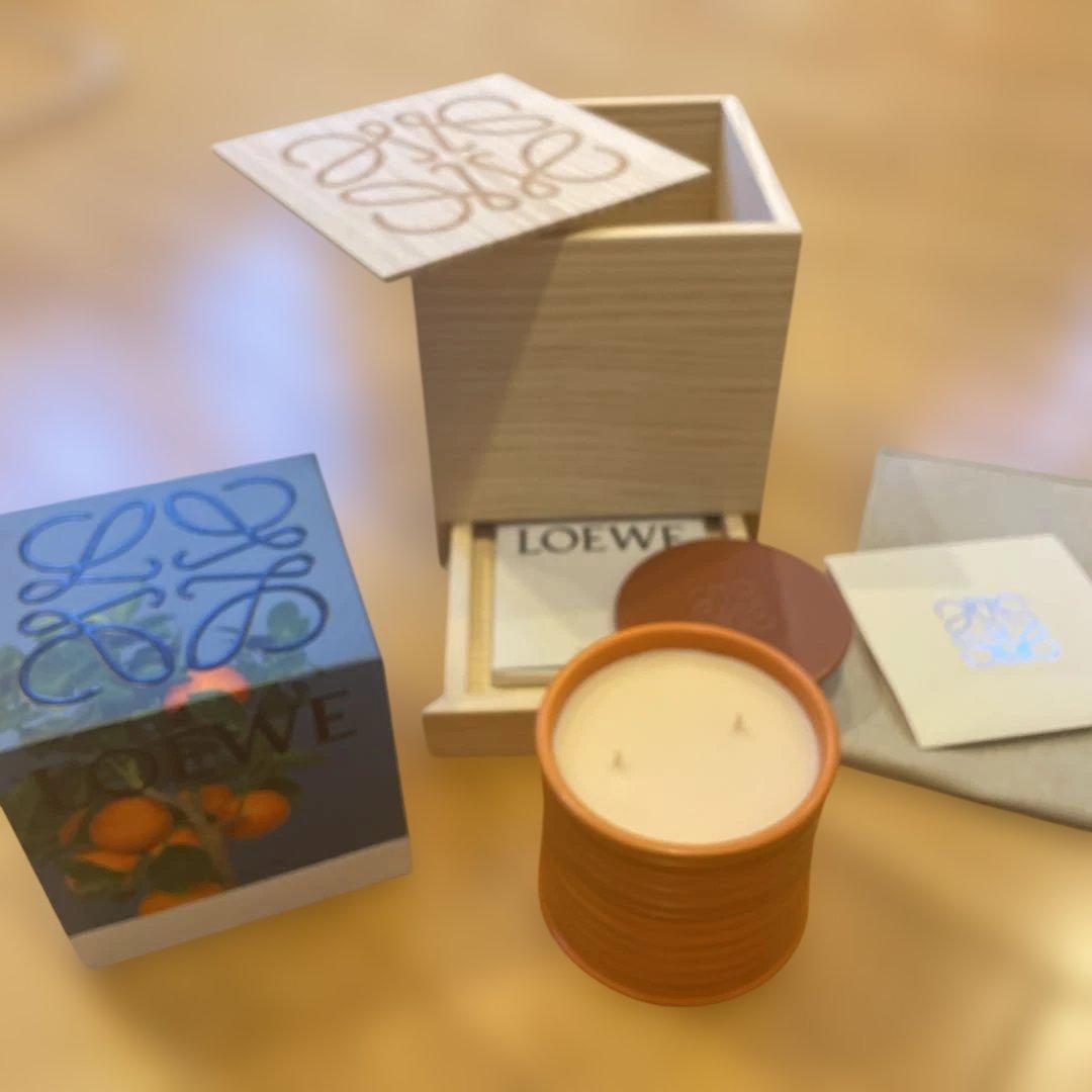 LOEWE アロマキャンドル 木製ボックス付き