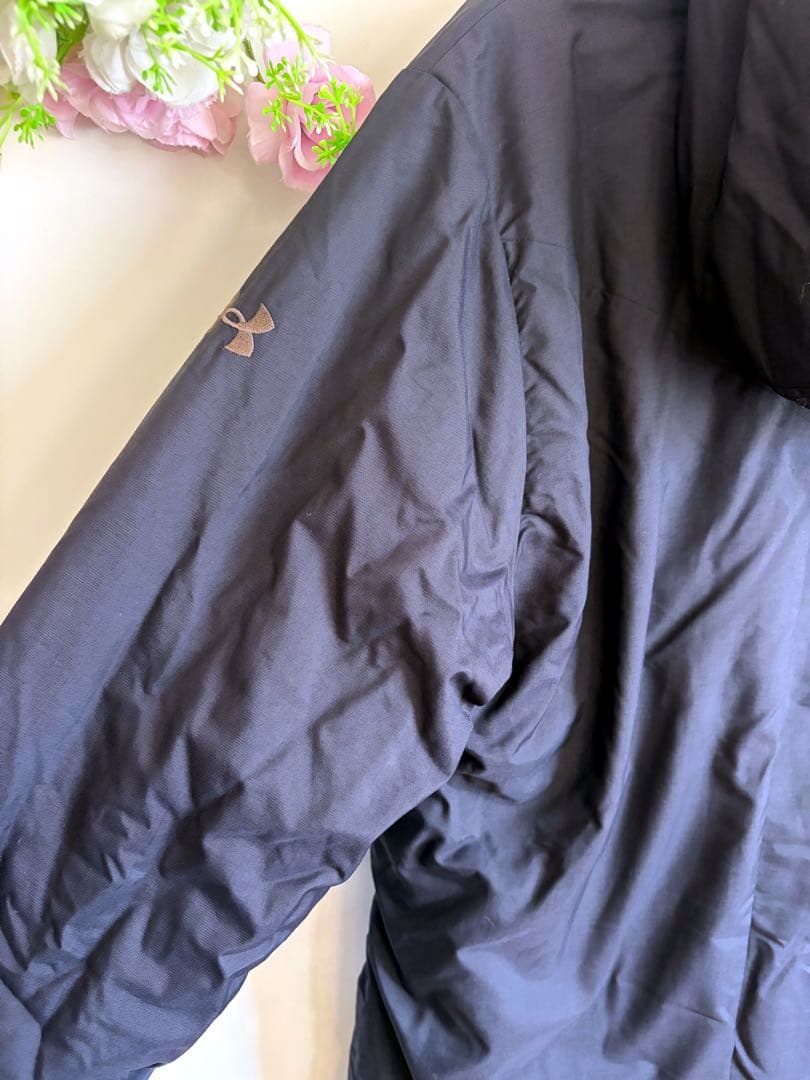 アンダーアーマー　UAロングコート　ベンチコート　アウター　M ネイビー　紺色