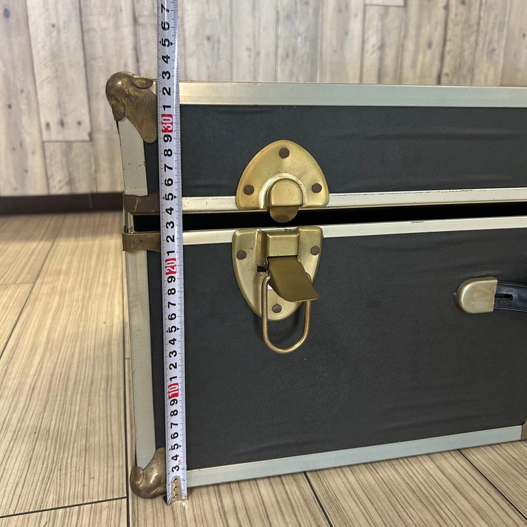 アメリカン　ヴィンテージ　家具　収納ボックス　トランク　ボックス　チャコールグレ