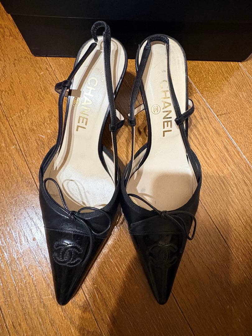 ☆レア☆ CHANEL ビンテージ　 スリングバック　サンダル　36 1/2