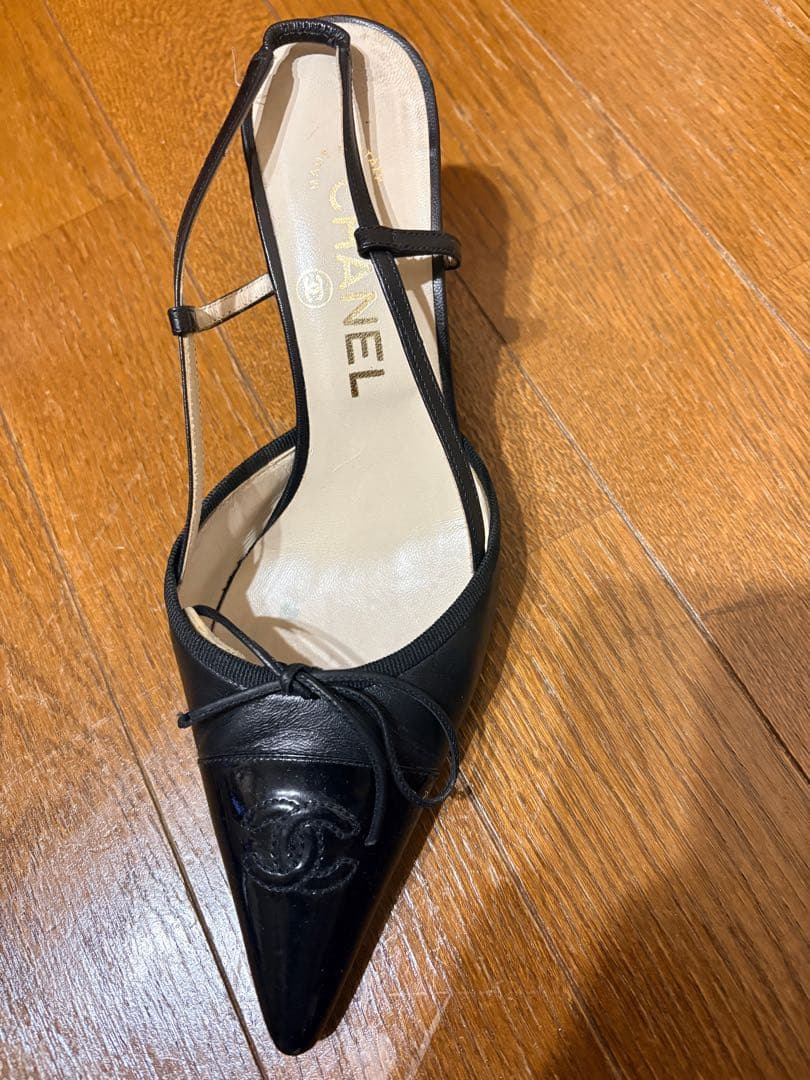 ☆レア☆ CHANEL ビンテージ　 スリングバック　サンダル　36 1/2