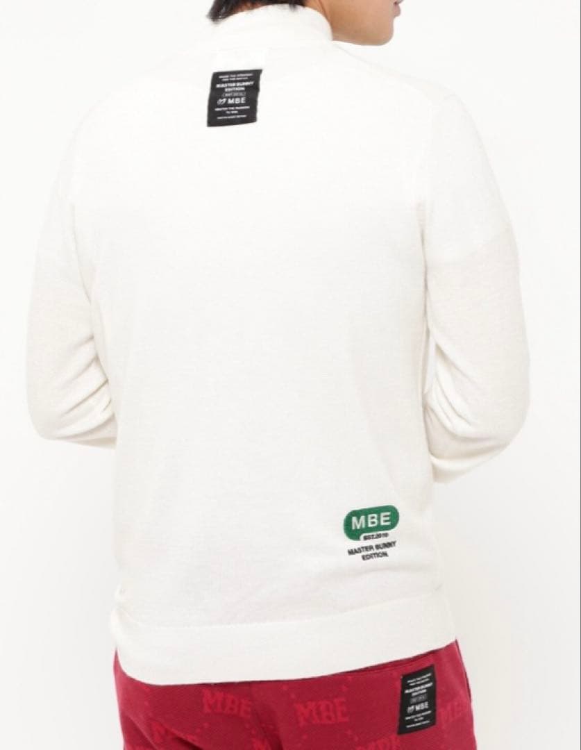 新品 パーリーゲイツ マスターバニー カシミヤ混 タートルネックニット(4)M白