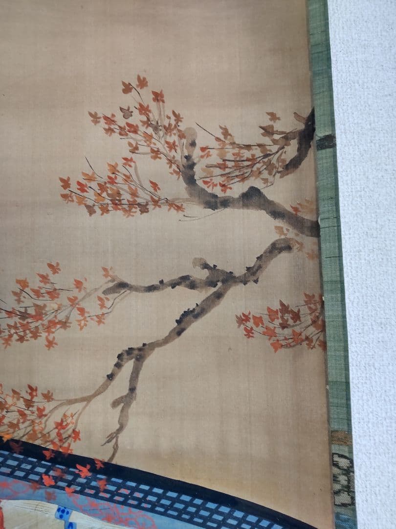 土佐光芳之紅葉之圖掛軸