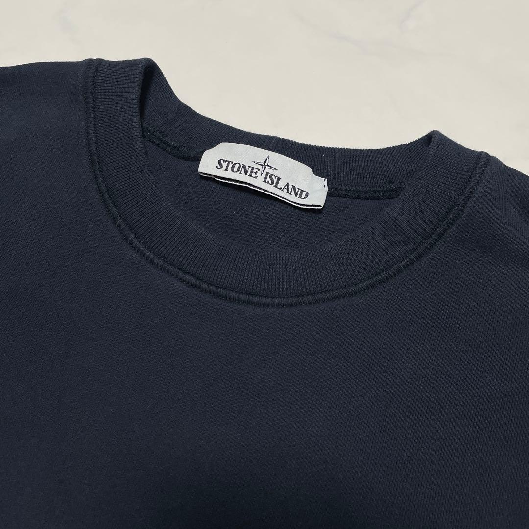 STONE  コットン　クルーネック　トレーナー　ネイビー　Sサイズ