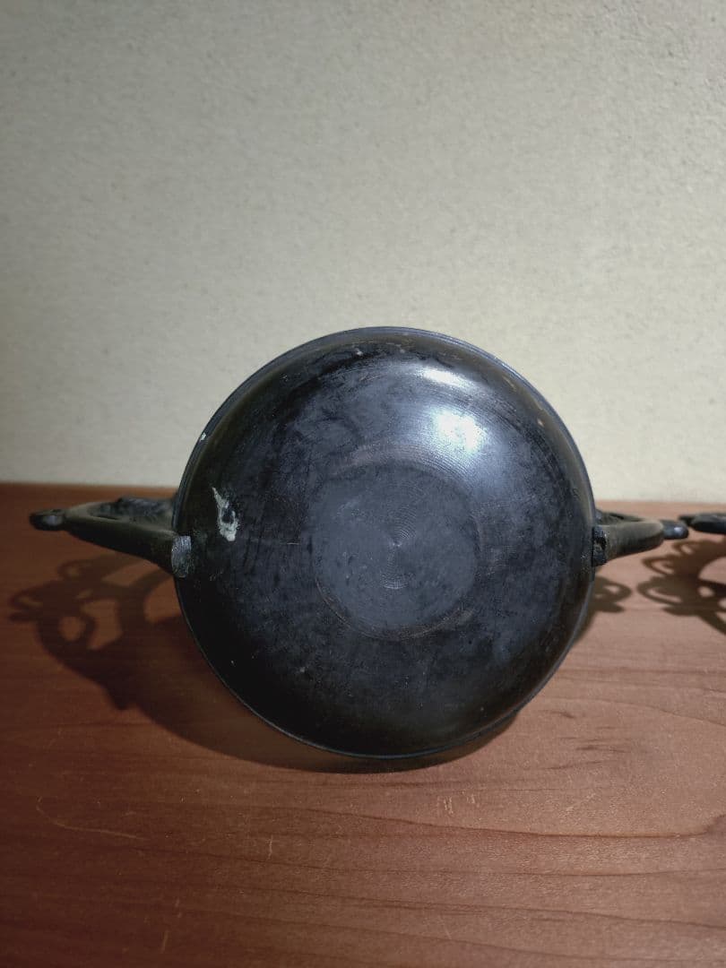 銅製 吊るし 蓮弁紋 灯火器一対 花器 花入れ 古道具 古民具 行燈 行火 灯明