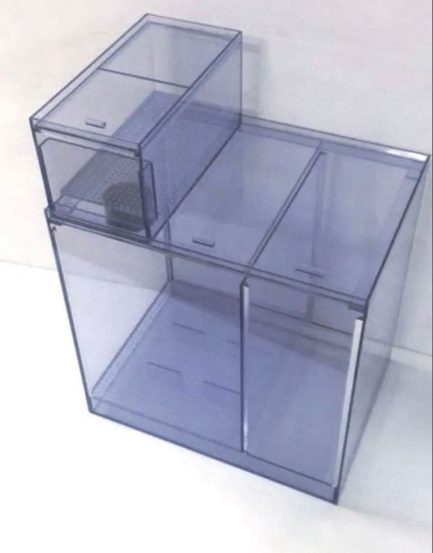 450×450×450㎜オールガラスオーバーフロー水槽セット　ブラック