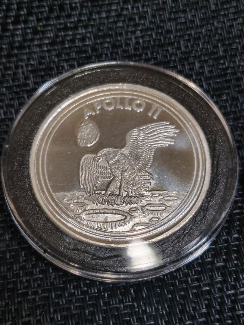 アポロ11 50周年記念シルバー＆NASAバッジマグネット