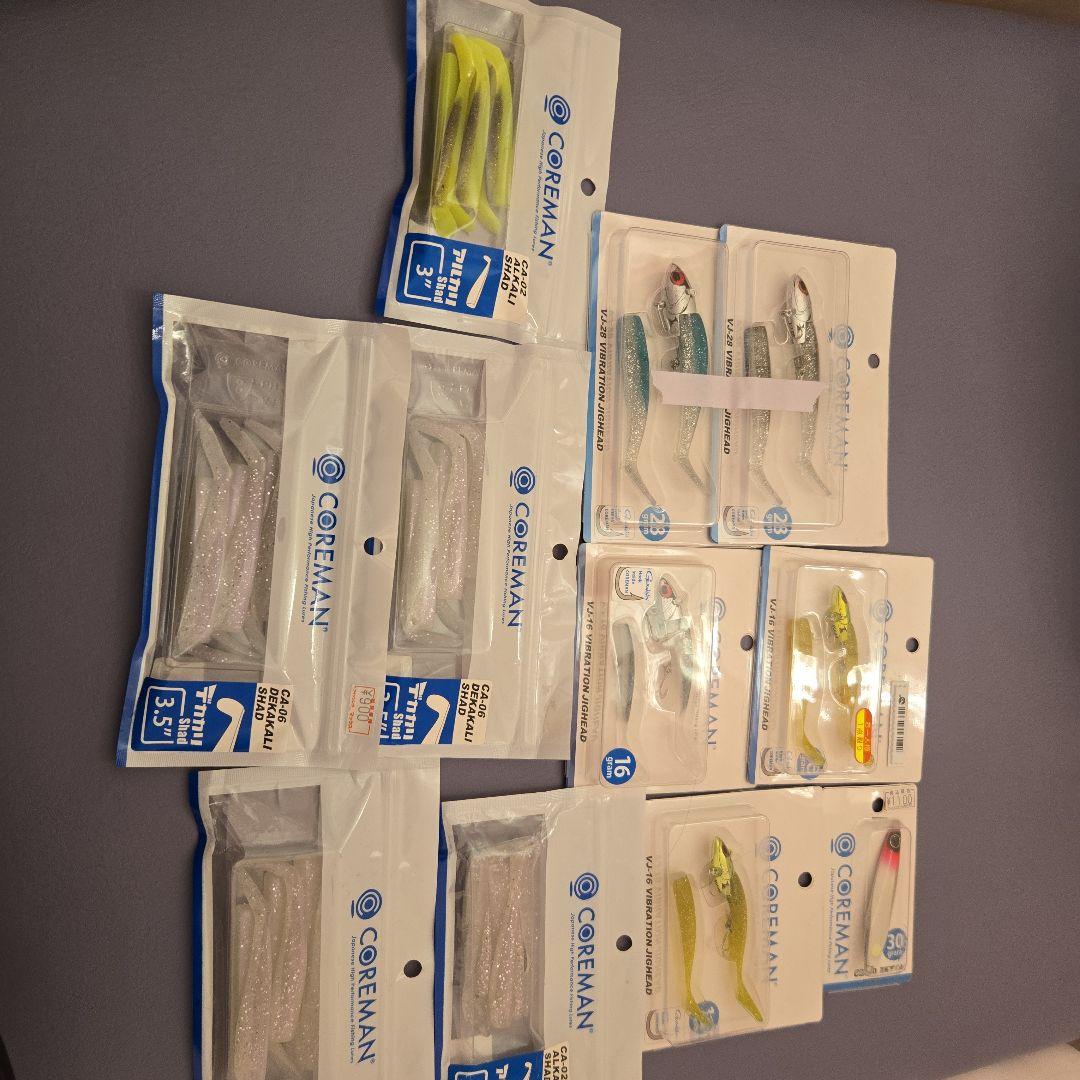 コアマンVJ16,28,CZ30,デカカリシャッド,アルカリシャッドセット