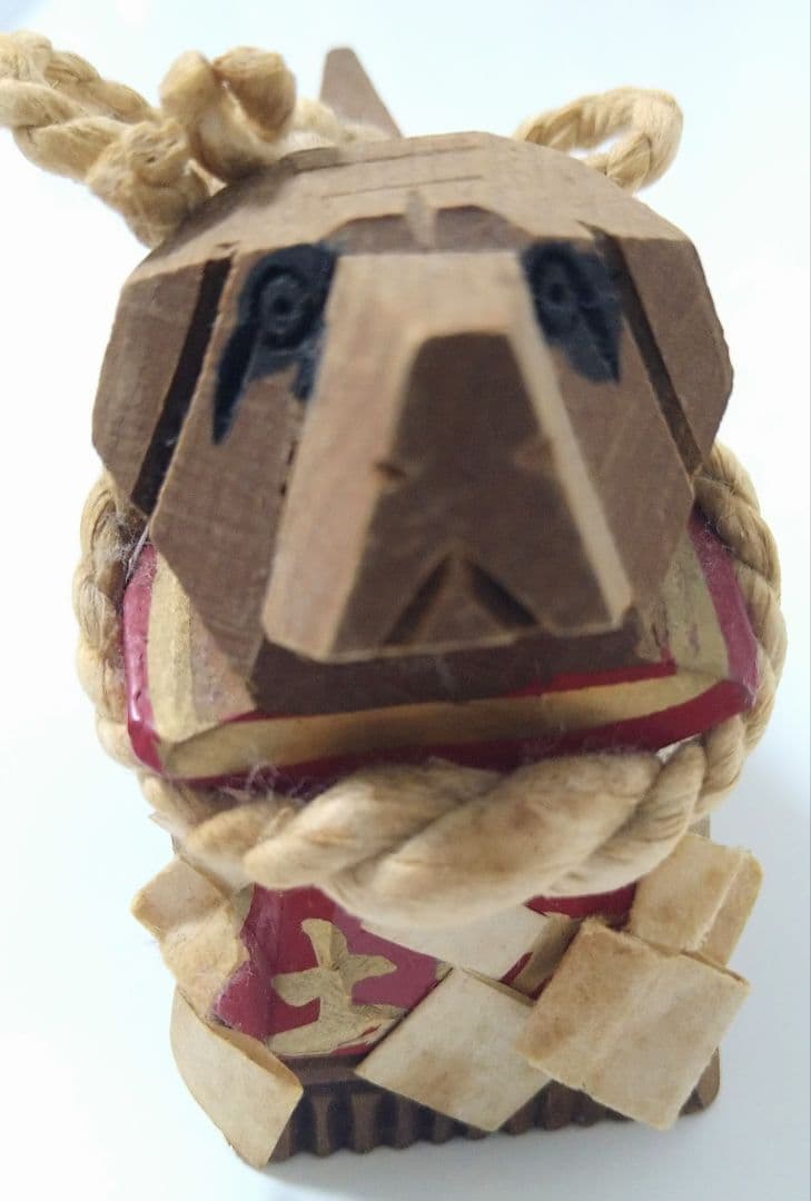 我が家の守り神 土佐闘犬　土佐の郷土玩具　木彫り 工芸品