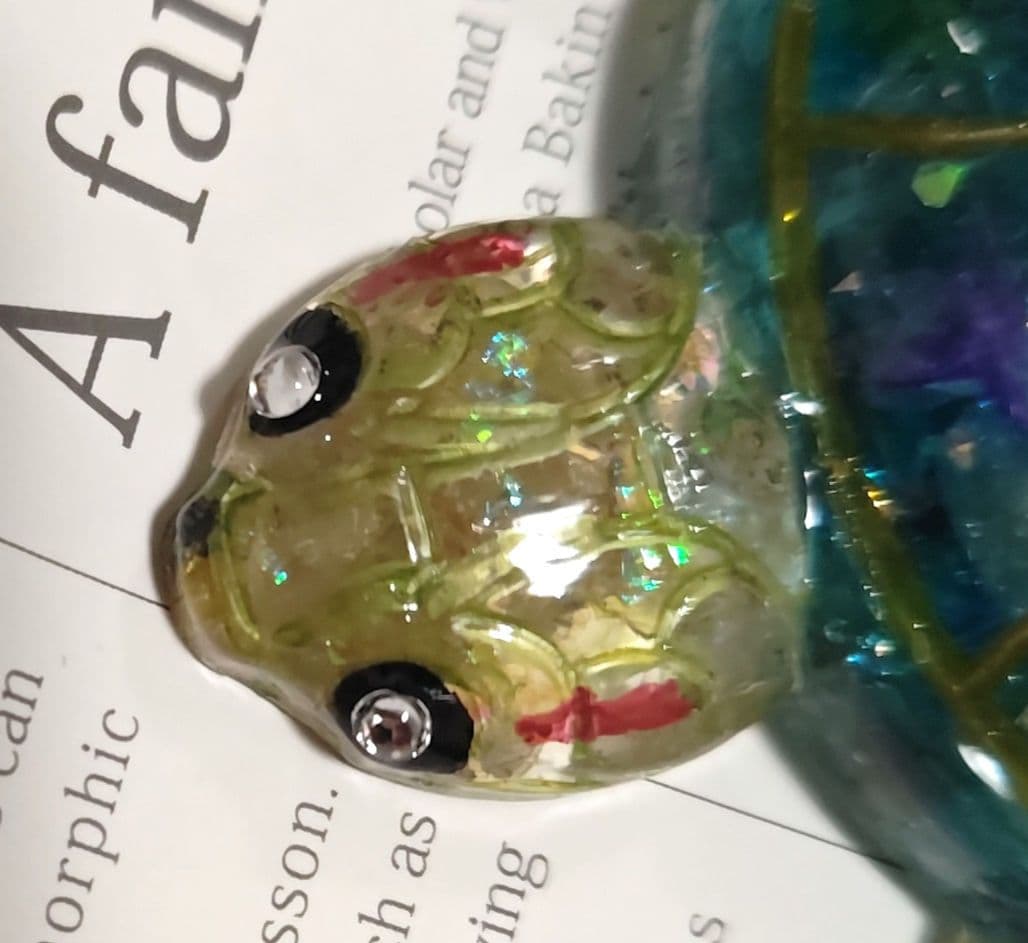 りーり☆神守護あり☆　オルゴナイト　巨大カメさん　ホヌ　金運人間関係魔除け