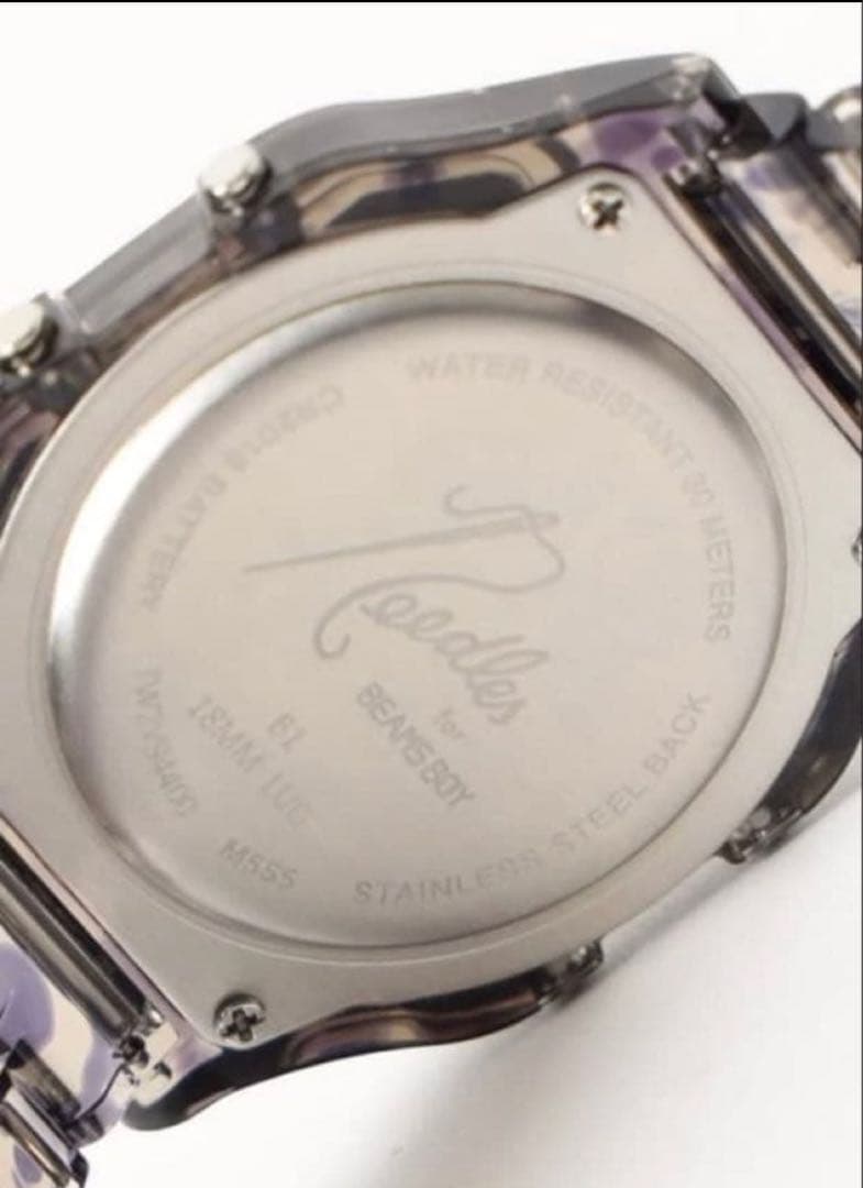 TIMEX INDIGLO ブラック デジタル腕時計 Needles