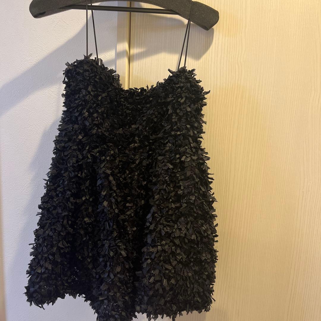 CARLA カーラ Fluffy cami フラッフィーキャミ　ブラック
