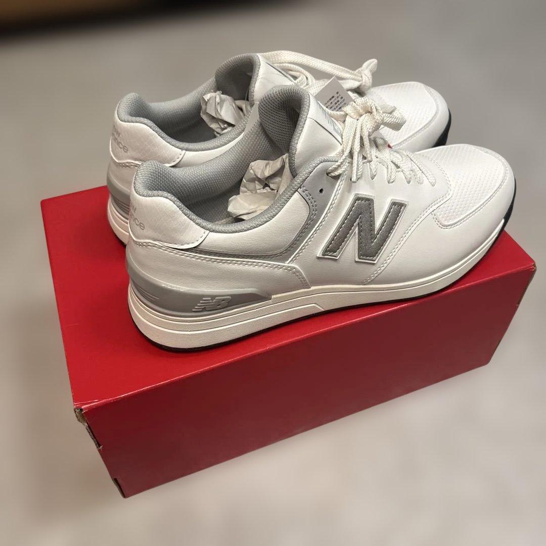 未使用New Balance UGS574S3ホワイト ゴルフシューズ26.5