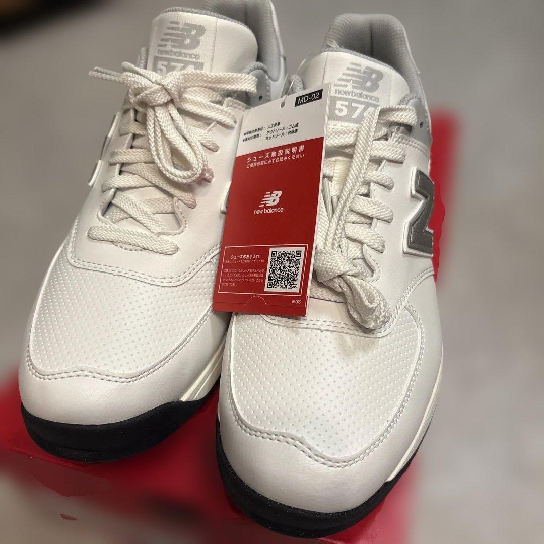 未使用New Balance UGS574S3ホワイト ゴルフシューズ26.5