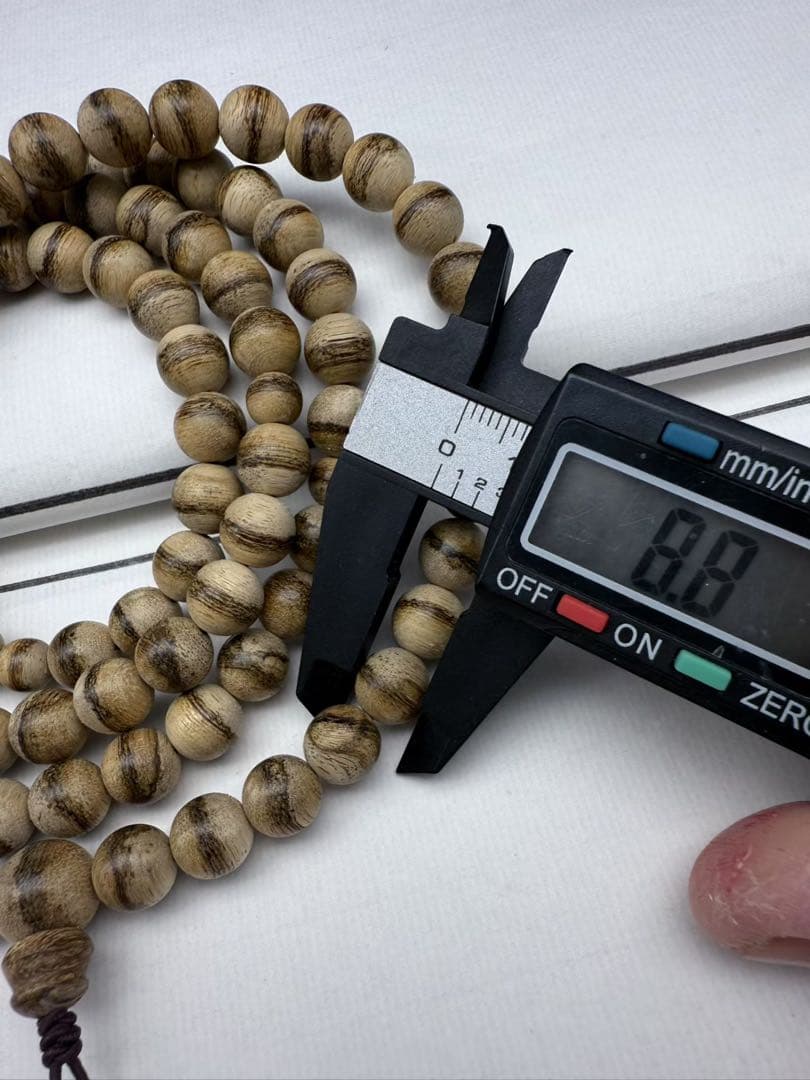 極上星洲系伽羅　野生沈香　達拉干 花珠念珠　27.64g（稀少典藏品）