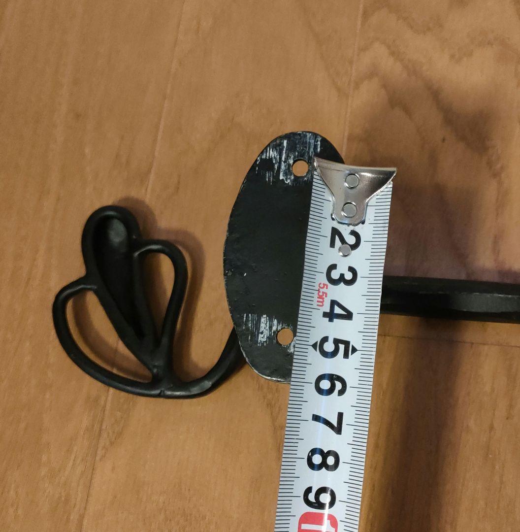 アンティーク アイアン タオルハンガー 幅約90×高さ約7cm ロング