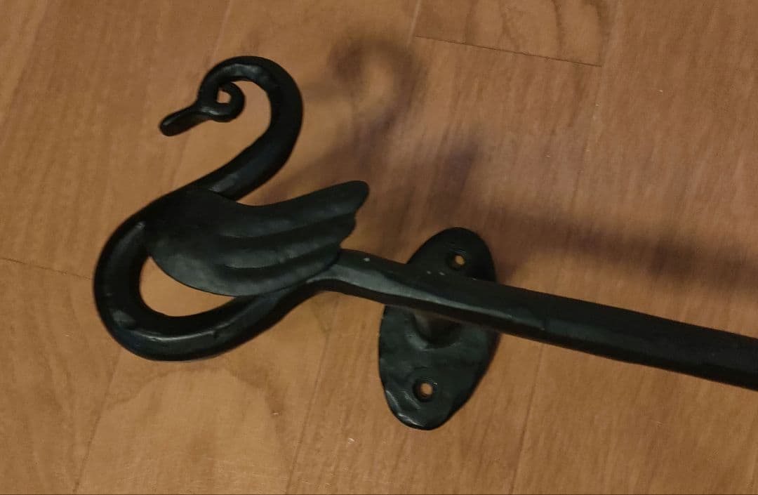 アンティーク アイアン タオルハンガー 幅約90×高さ約7cm ロング