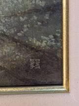 【真作】絵画　廣岡真知子　油彩10号　雨あがり　写実風景　箱・黄袋入　Y34