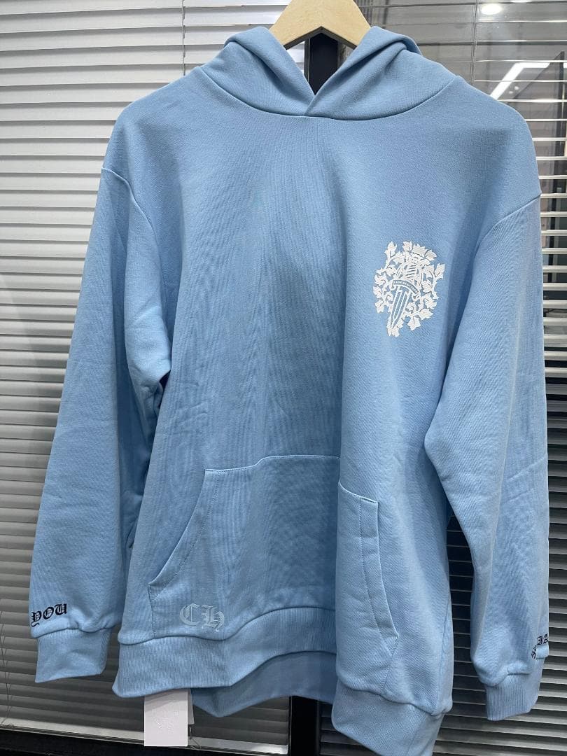 ✨【美品】CHROME HEARTS ブルー パーカー M