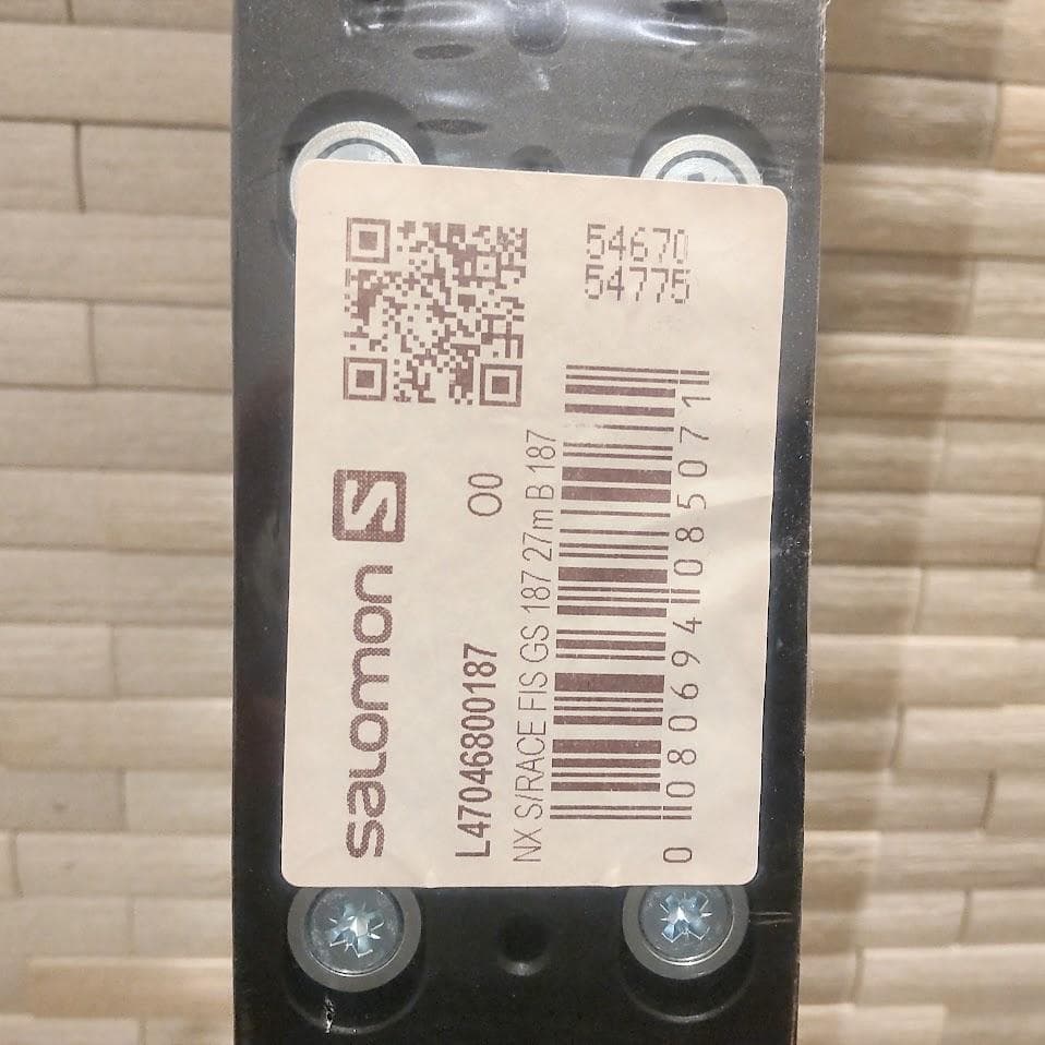 ★新品未使用★ サロモン スキー板 S/RACE FIS GS 187 R27