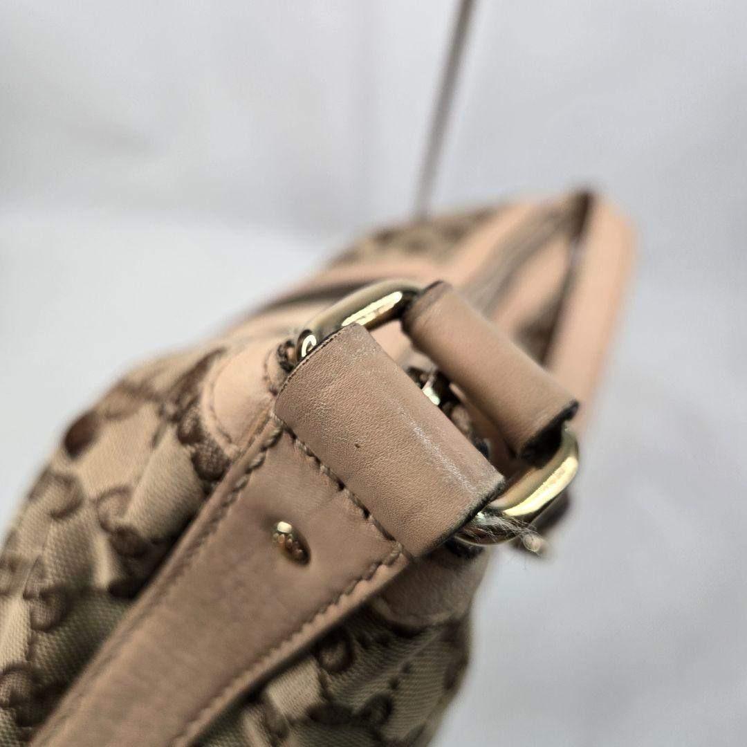 カード付き GUCCI ショルダーバッグ シェリーライン GGキャンバス レザー