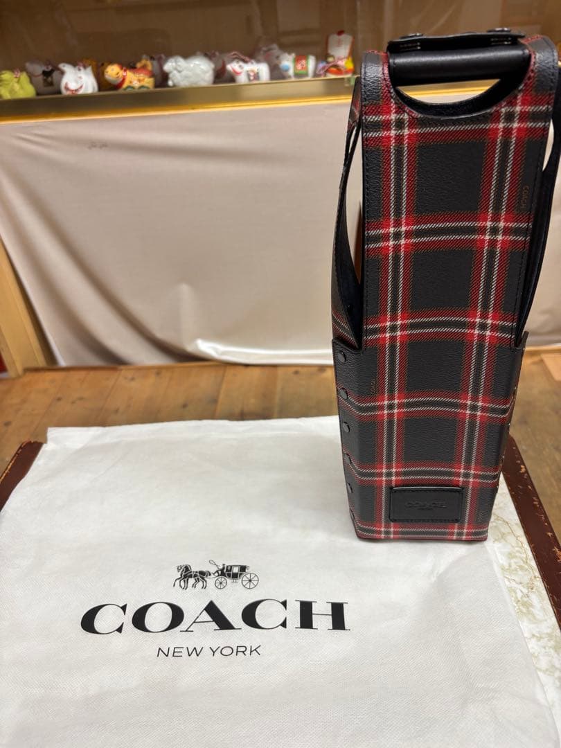 COACH チェック柄 ワインバッグ 保存袋付き