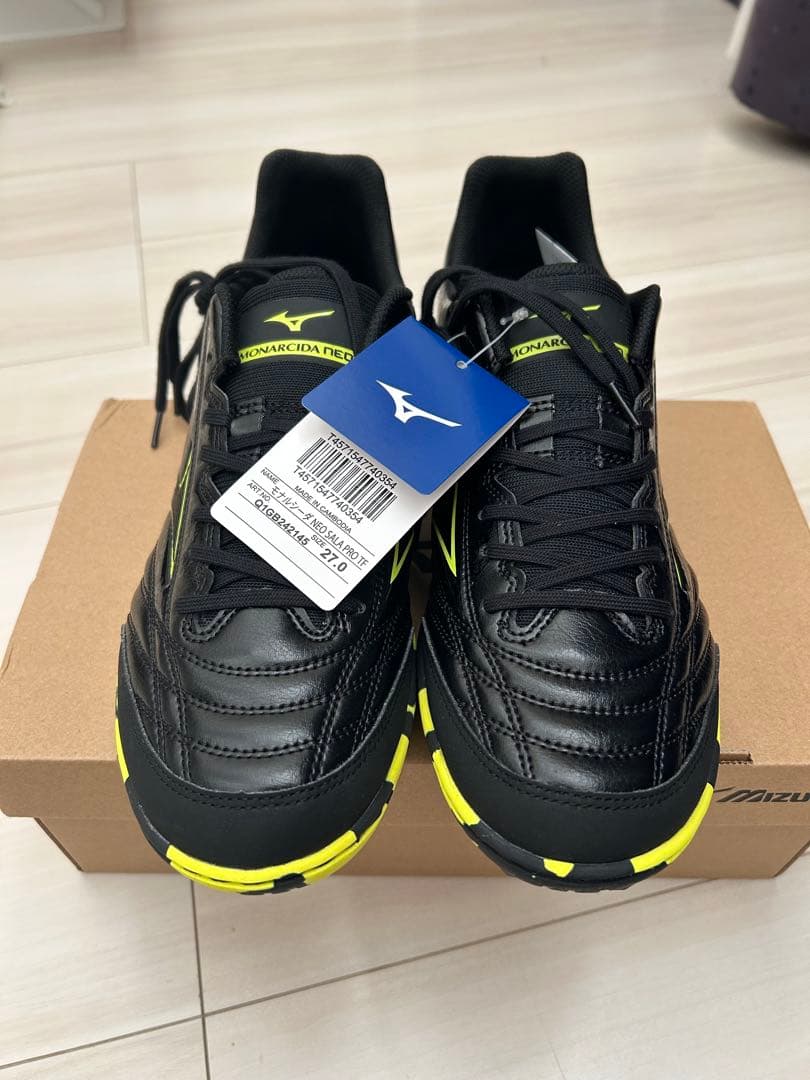 Mizuno モナルシーダ プロ TFターフ ブラック×イエロー 27cm