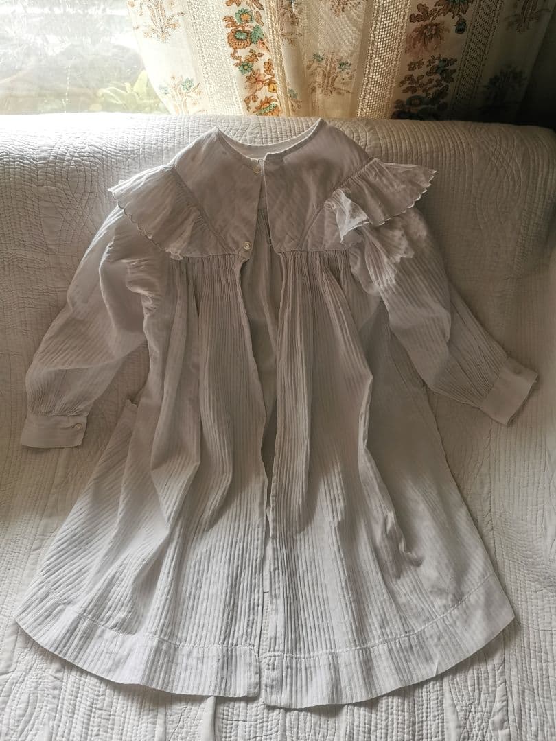 アンティークフランス ピケドプロヴァンス ベビードレス セレモニー 幼児洗礼式