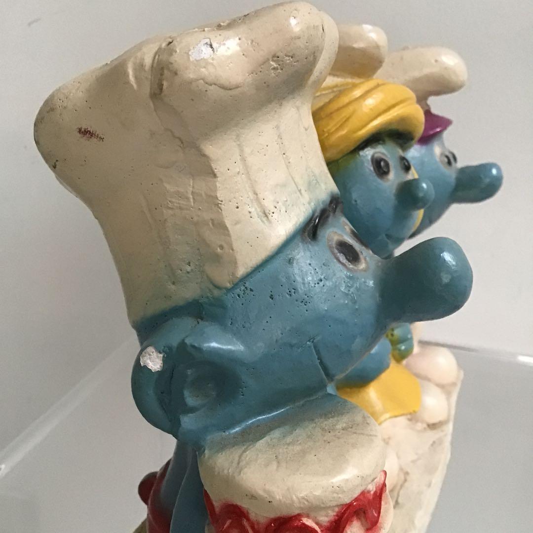 スマーフ ビンテージ 飾り 置物 貯金箱 陶器製