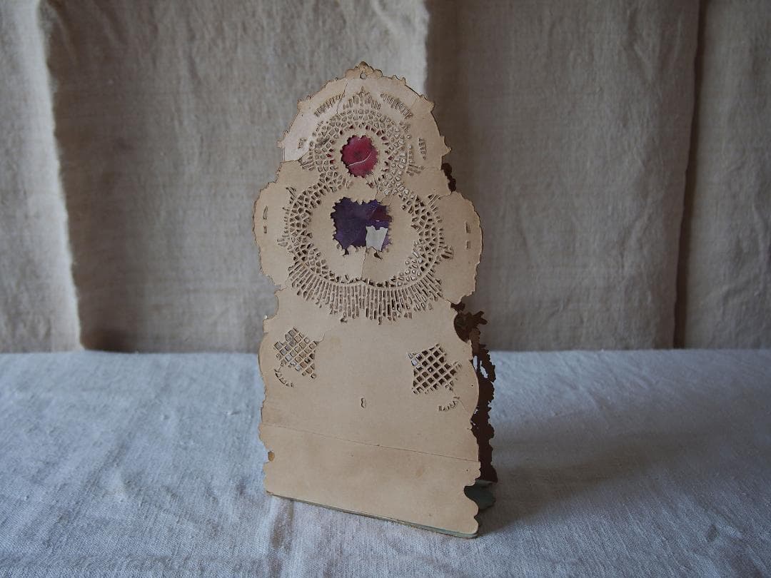 天使と花の装飾のペーパーデコレーション ヴィクトリアン期ペーパークラフトK400