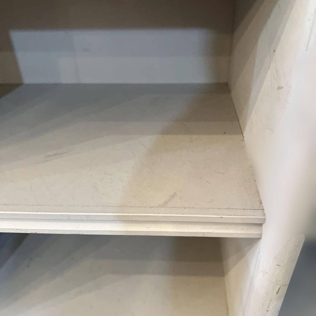 英国ビンテージシャビーグレーホワイトシェルフ