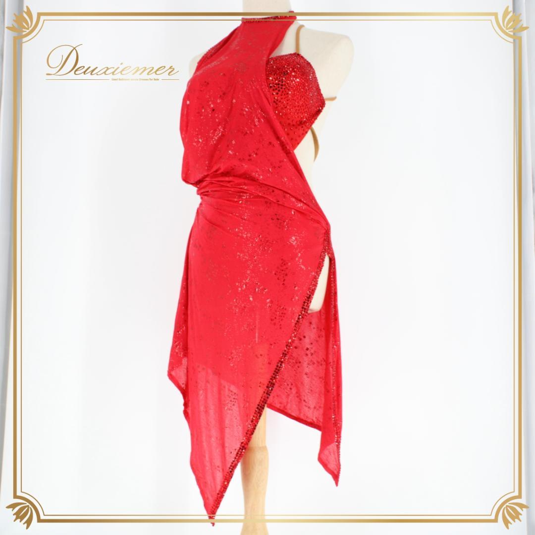 【社交ダンス衣装】レッド HIROKO YAMAGUCHI ドレス ワンピース