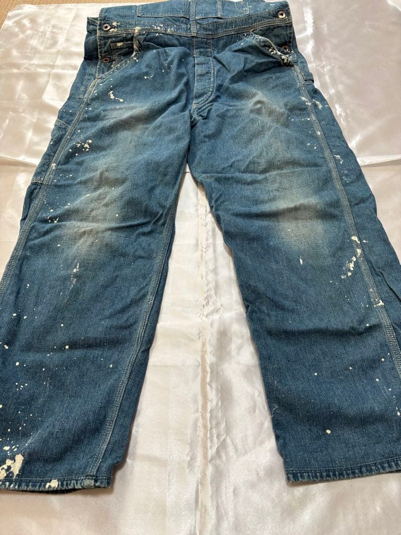 orslow デニムオーバーオール ペイント加工