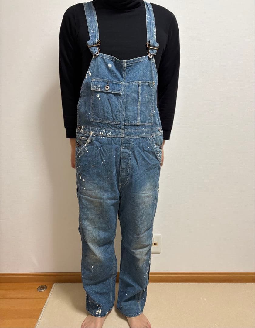 orslow デニムオーバーオール ペイント加工