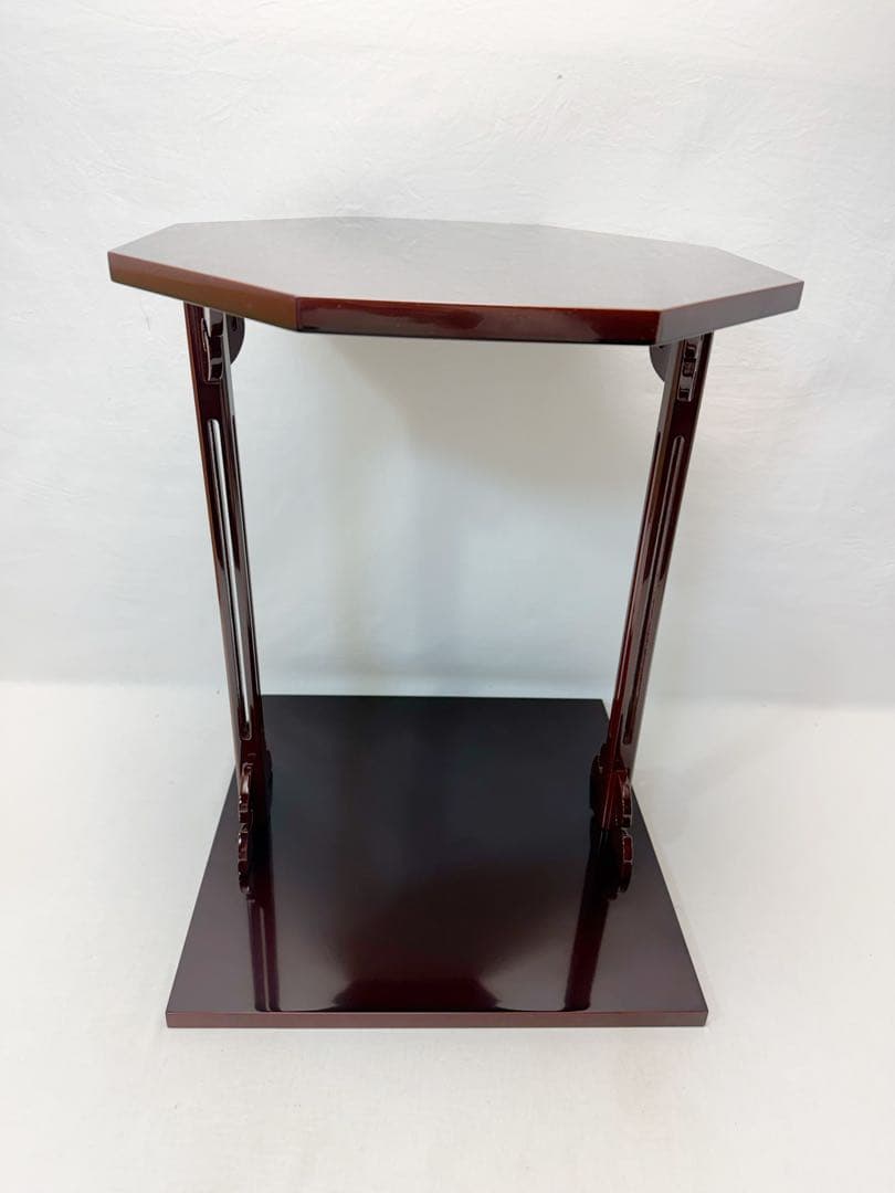 ほぼ未使用 茶道具 木製溜塗 寿棚 淡々斎好写し 組み立式 元箱