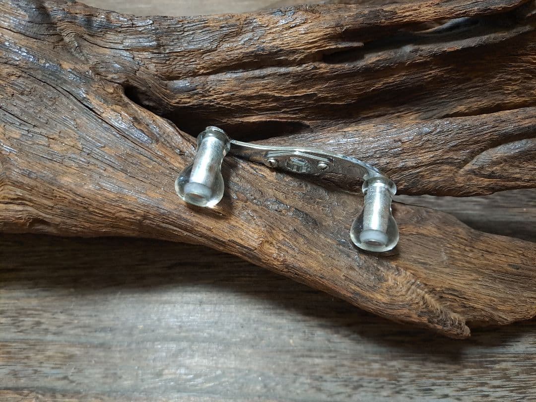 ザウルス　バルサ50　カスタム　S字パワーハンドル　シルバー × クリアノブ