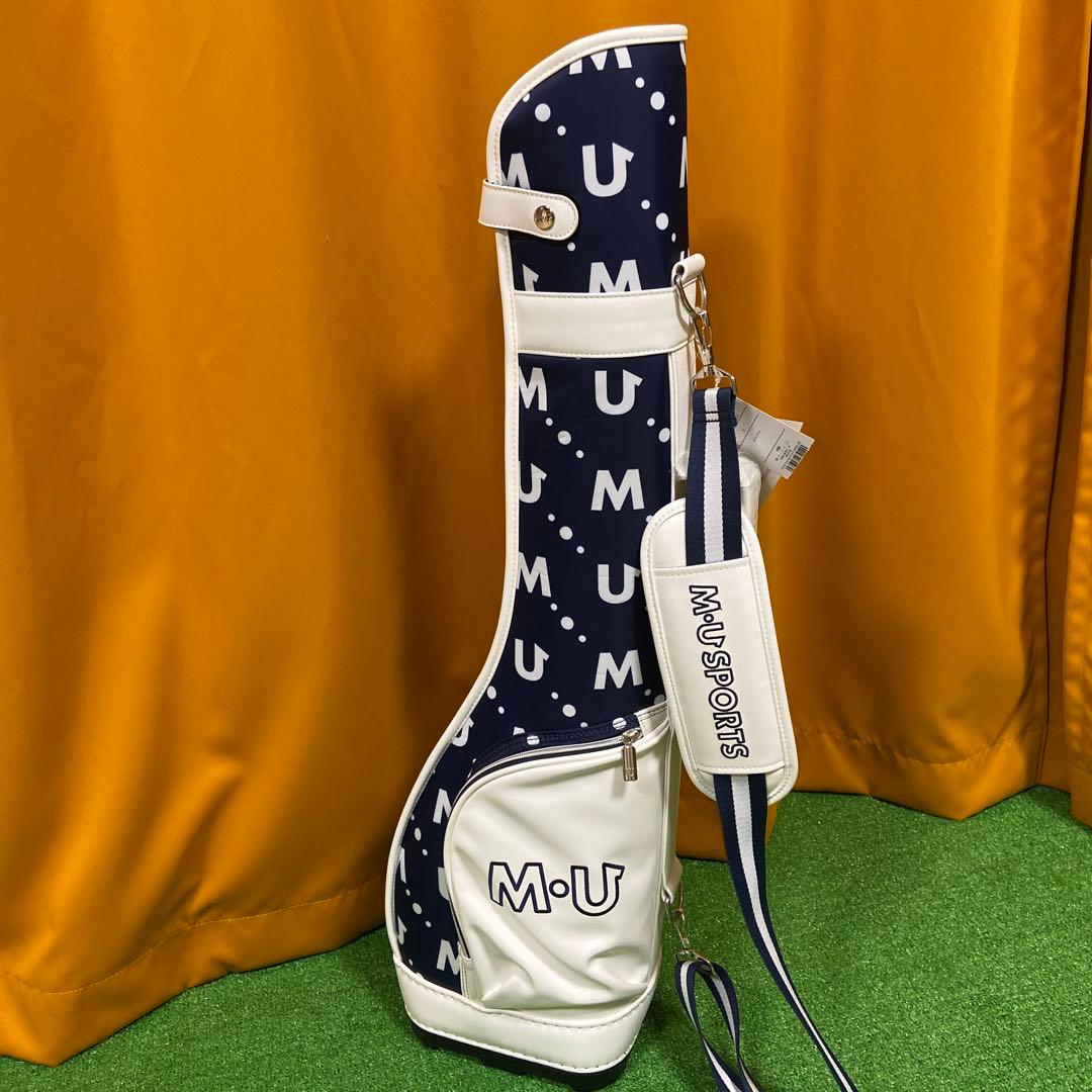 M-U キャディバッグ ネイビー/ホワイト