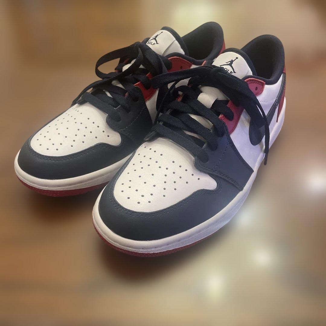 【新品未使用】ナイキエアジョーダン1ゴルフ　トリコロールカラー　25.5cm