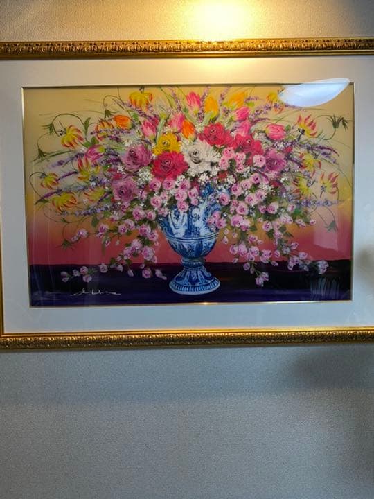 絵画　大野剛正　花の集い